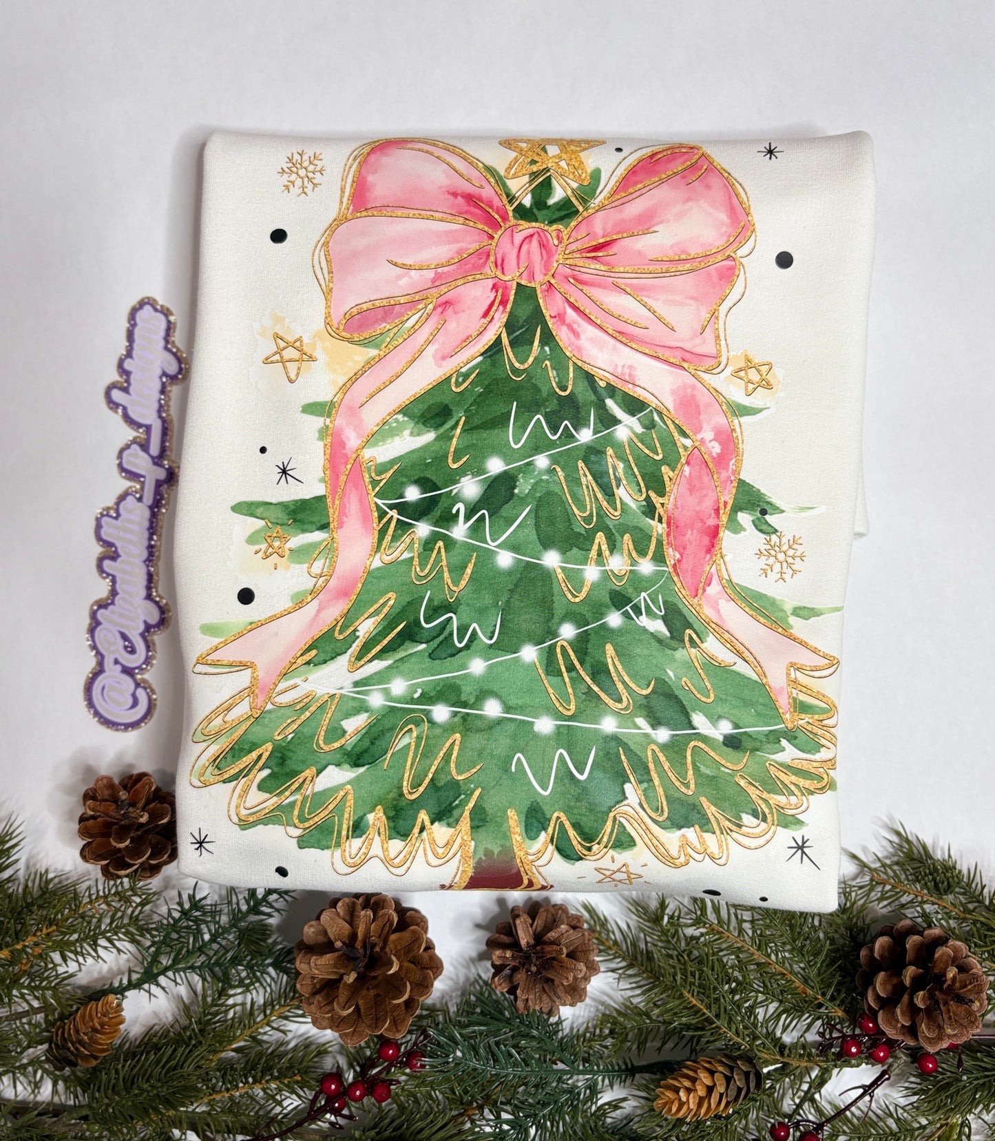 Christmas Sweaters (Pink bow tree)