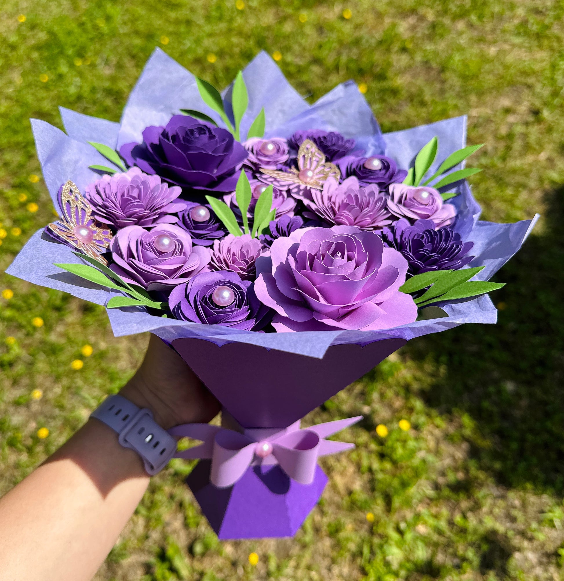 Paper Flowers Bouquet (12 Inches)