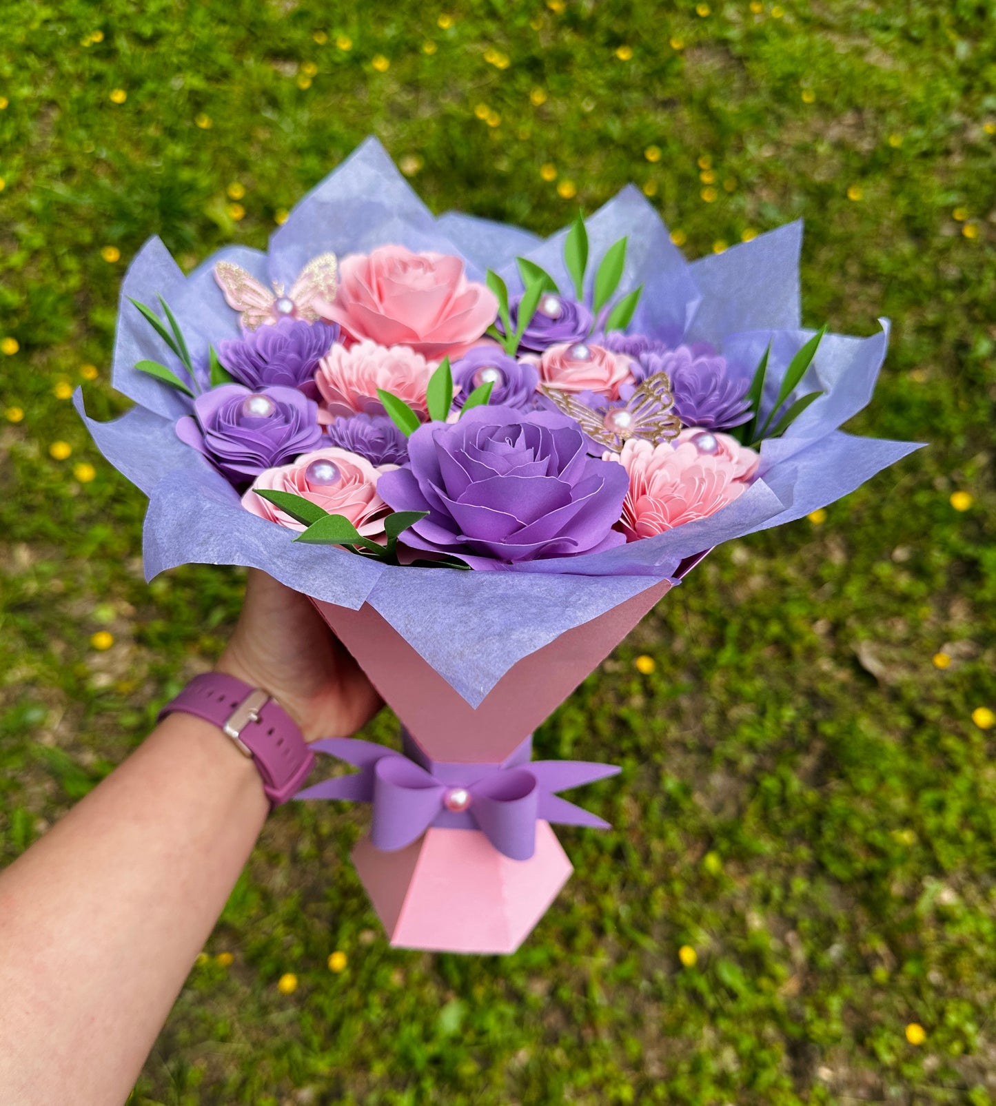 Paper Flowers Bouquet (12 Inches)