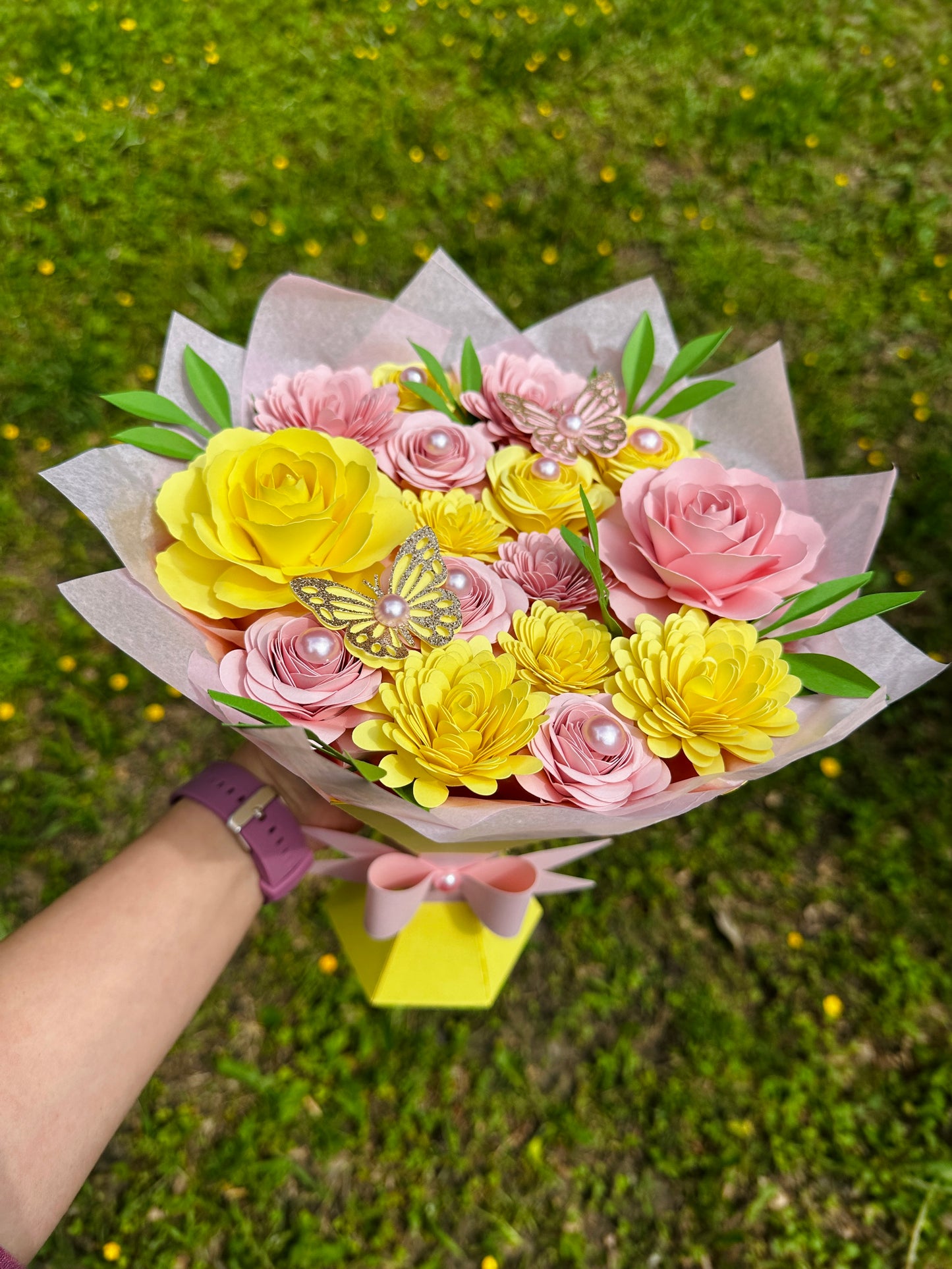 Paper Flowers Bouquet (12 Inches)