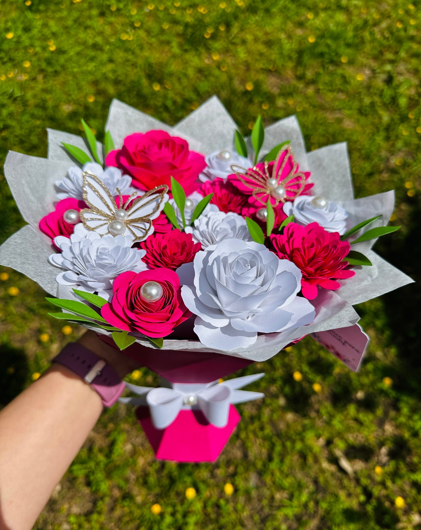 Paper Flowers Bouquet (12 Inches)