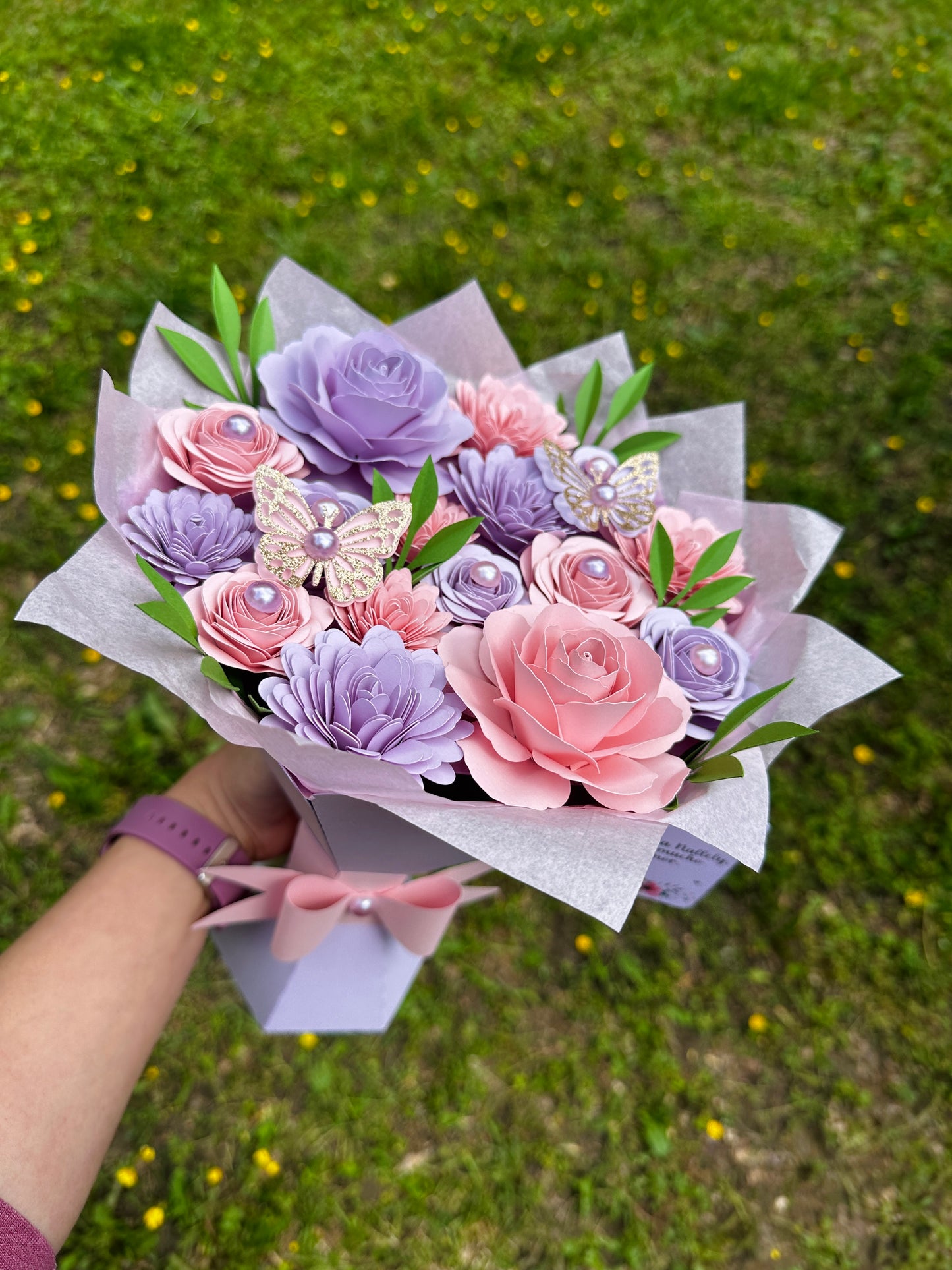 Paper Flowers Bouquet (12 Inches)