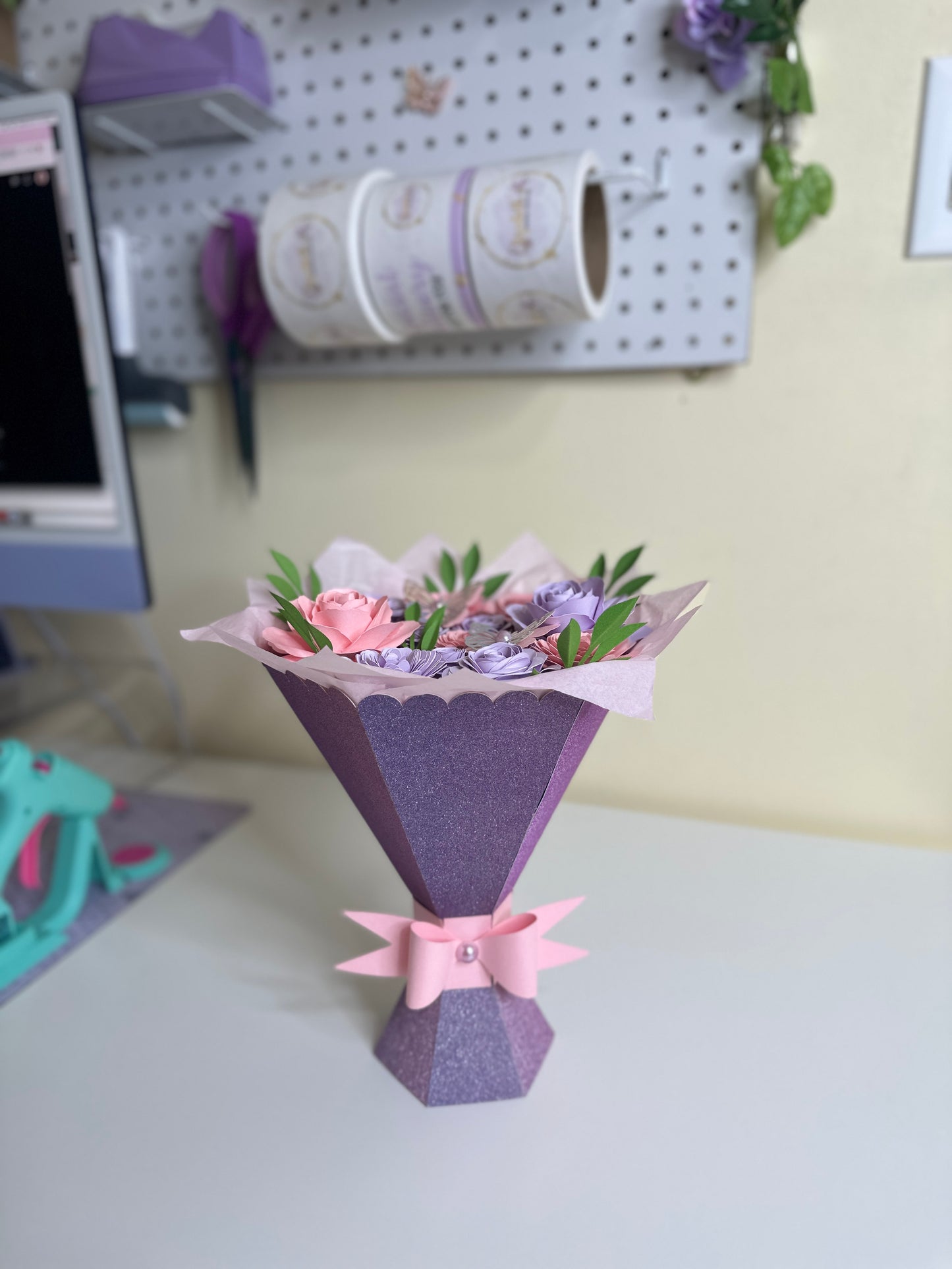 Paper Flowers Bouquet (12 Inches)