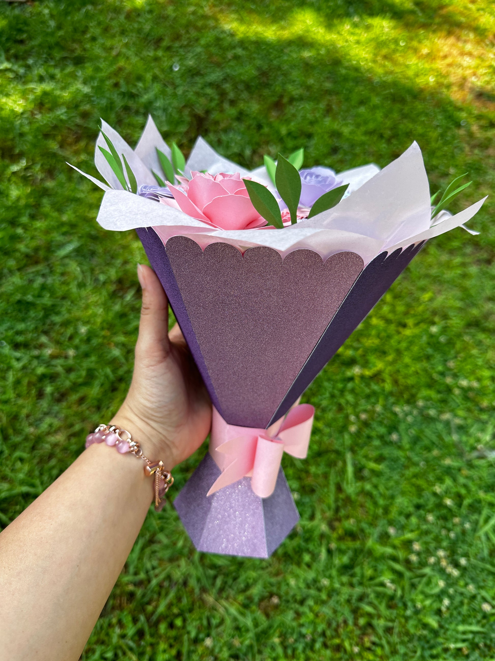 Paper Flowers Bouquet (12 Inches)