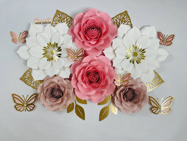 Set of 6 Flowers – Elizabeth’s Paper Designs